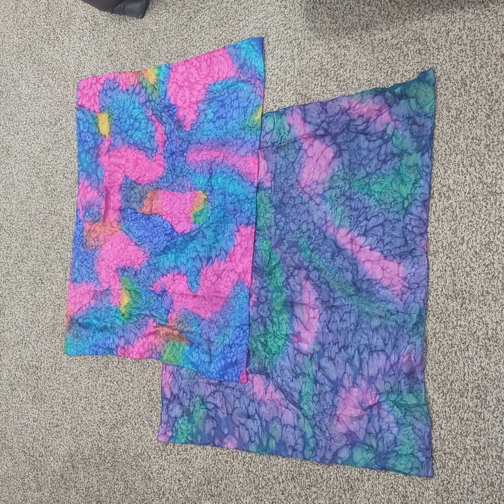 Silk scarf bundle square lightweight colorful - image 1